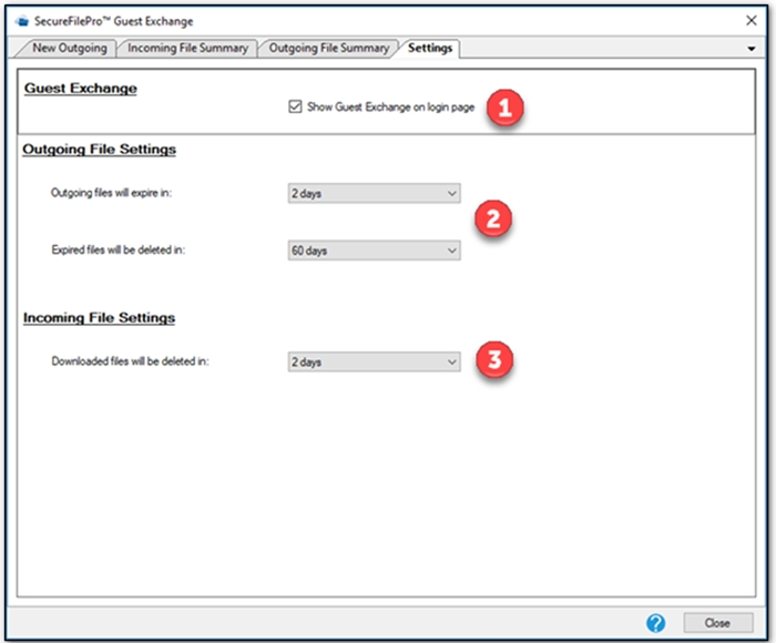 SFP Guest Exchange Settings